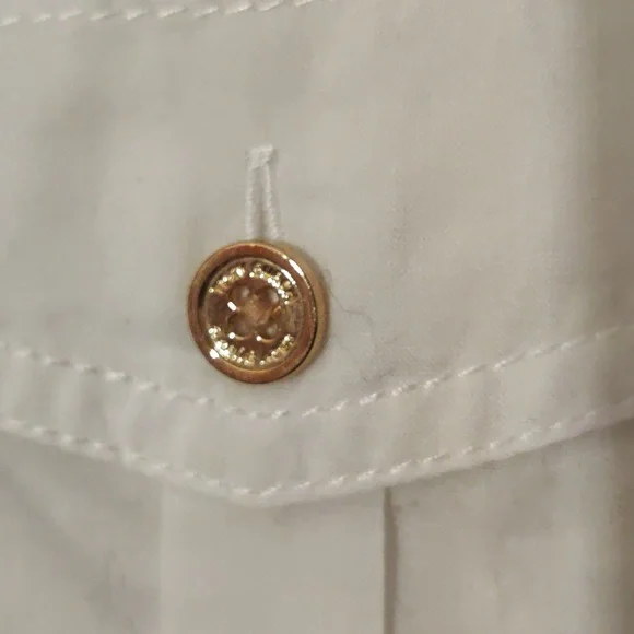 Tory Burch White Button-Up Blouse - Picture 4 of 5